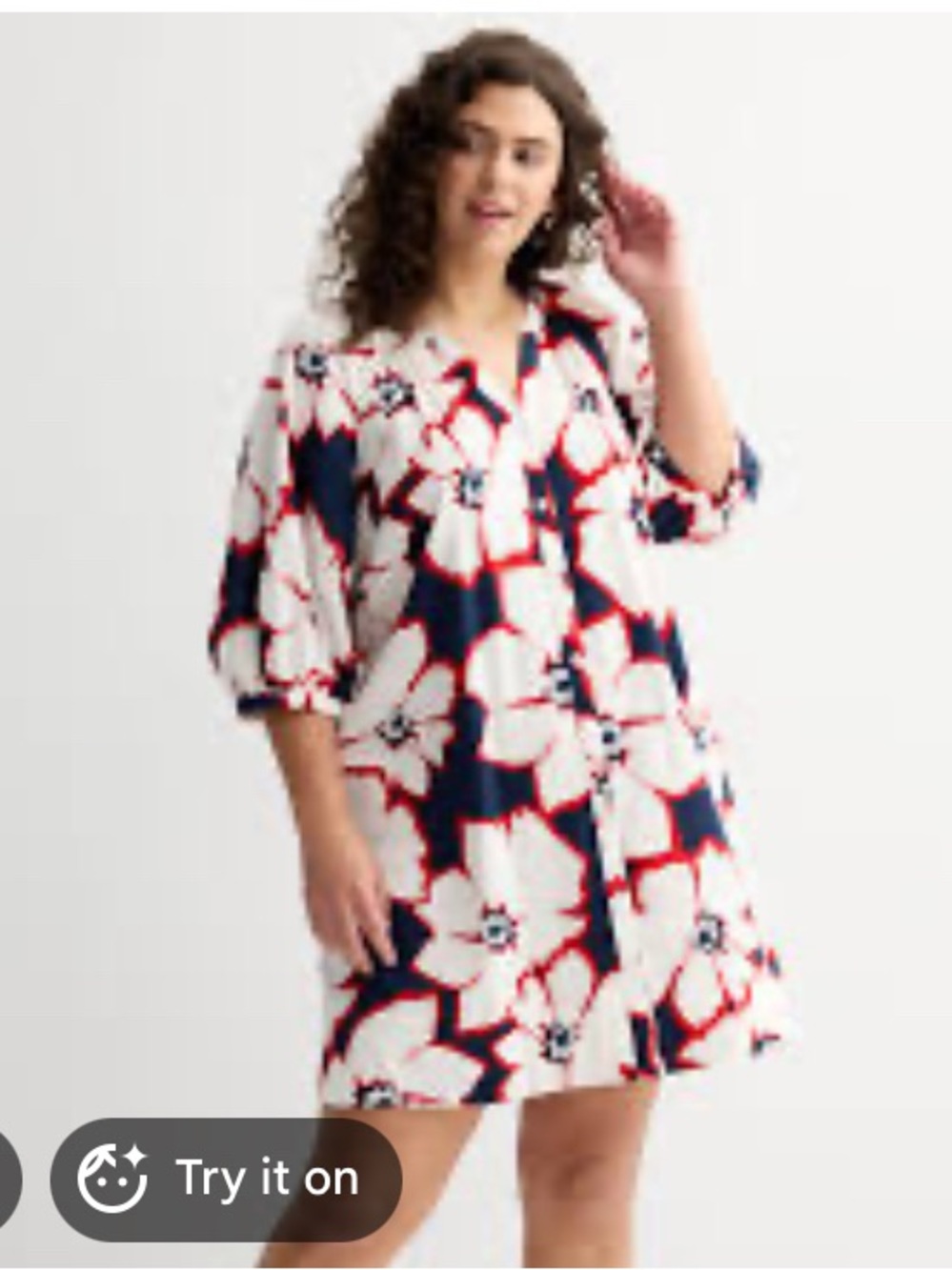 Sonoma Goods For Life® Button Front Elbow Sleeve Shift Dress